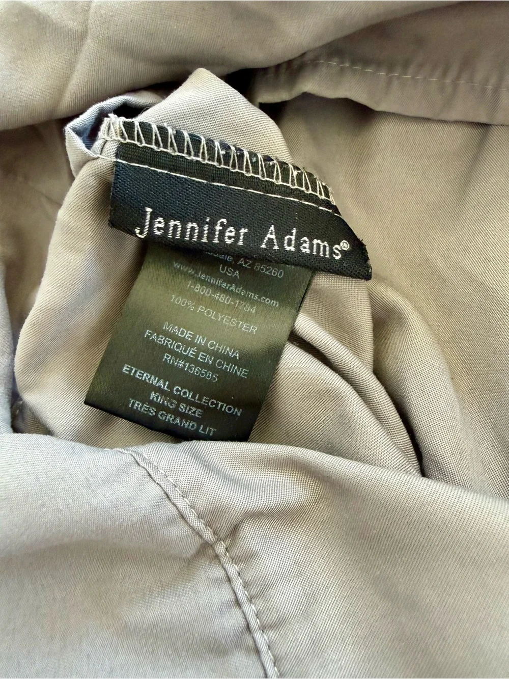 2 Jennifer Adams Eternal Pillow Case Covers - King In Graphite